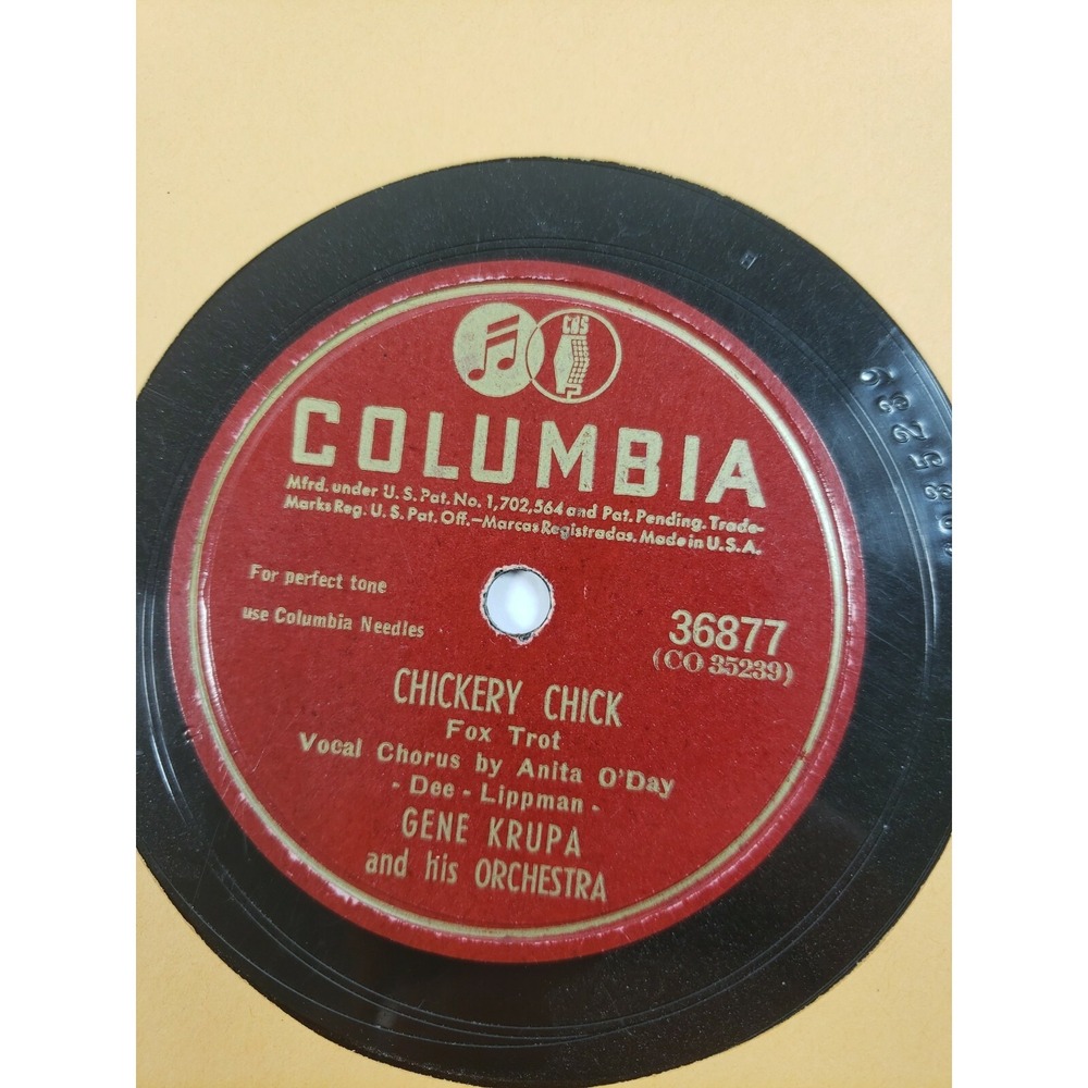 Gene Krupa - Chickery Chick / Just a Little Fond Affection 78 10" Columbia V+/V+